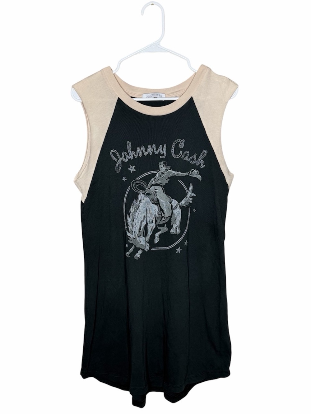 Daydreamer x Free People Johnny Cash Rodeo Graphic Tank Top Dress Size Medium - Picture 3 of 8
